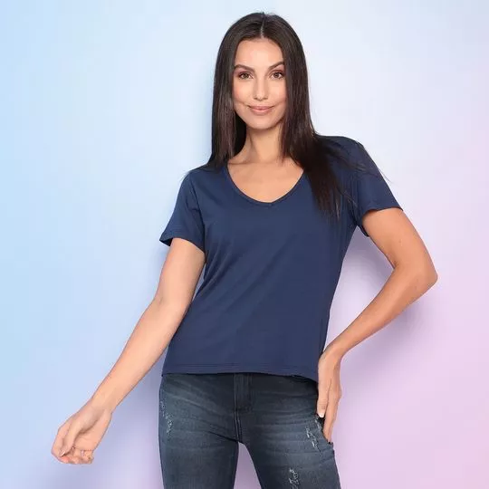 Camiseta Básica - Azul Marinho - Forum