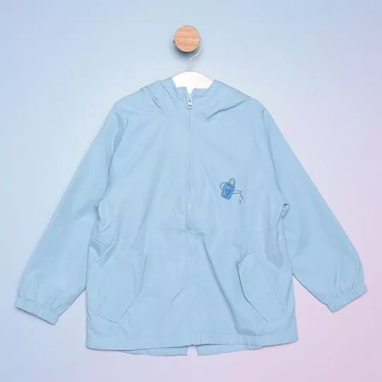Jaqueta Infantil Com Bolsos - Azul Claro - HERING