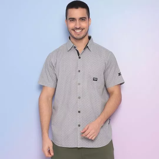 Camisa Com Bolso- Cinza & Preta- Starter