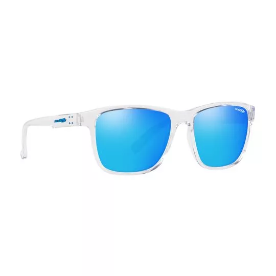 Óculos De Sol Quadrado- Incolor & Azul- Arnette