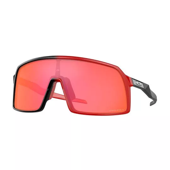 Óculos De Sol Máscara- Vermelho & Preto- Oakley