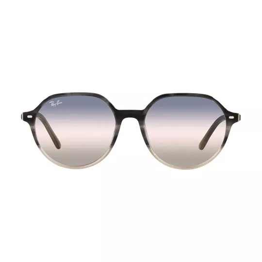 Óculos De Sol Redondo- Cinza & Bege- Ray Ban