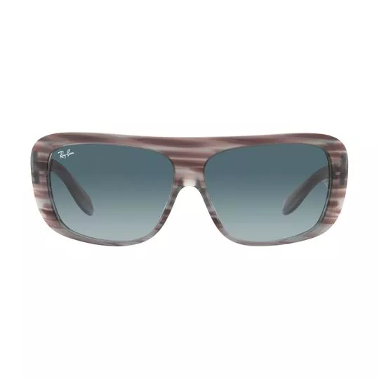 Óculos De Sol Arredondado- Verde Escuro & Cinza- Ray Ban