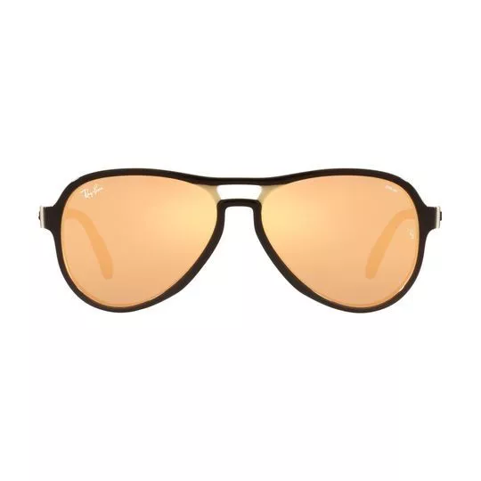 Óculos De Sol Aviador- Laranja & Preto- Ray Ban