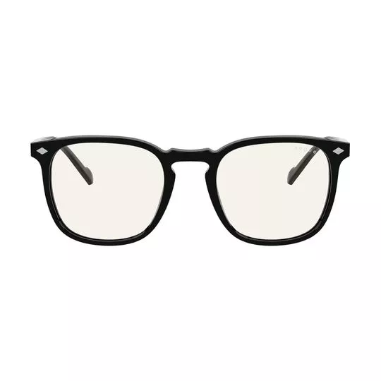 Óculos De Sol Quadrado - Preto & Amarelo Claro- Vogue Eyewear