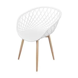 Cadeira Loa<BR>- Branca & Bege<BR>- 80x61,5x57cm<BR>- Or Design