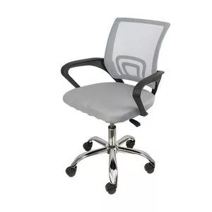Cadeira Office Tok<BR>- Cinza & Prateada<BR>- 52,5x59,5x49cm<BR>- Or Design