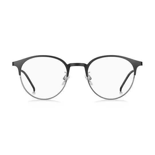 Armação Arredondada Para Óculos De Grau- Preta & Chumbo- Tommy Hilfiger