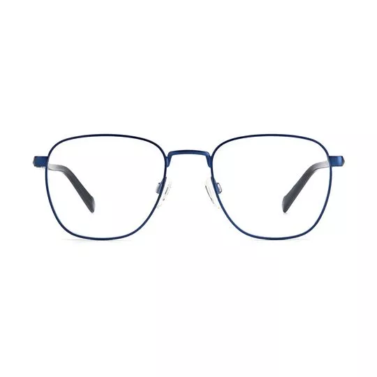 Armação Quadrada Para Óculos De Grau- Azul Escuro & Azul Marinho- Pierre Cardin
