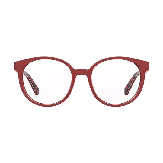 Armação Arredondada Para Óculos De Grau- Vermelha- Moschino Love