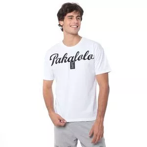 Camiseta Com Inscrições<BR> - Branca & Preta<BR> - Pakalolo
