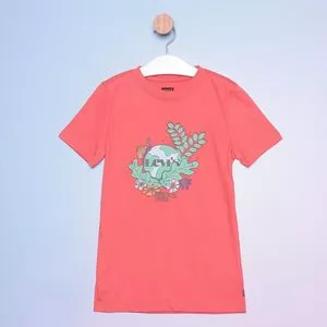 Camiseta Infantil Planeta Terra<BR> - Vermelha & Verde<BR> - Levi's