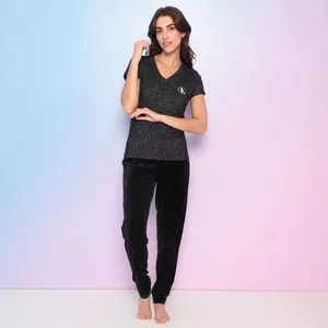 Pijama Calvin Klein® <BR>- Preto & Cinza<BR>- Calvin Klein