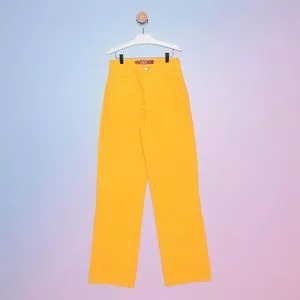 Calça Pantalona Juvenil<BR>- Amarela<BR>- Colcci