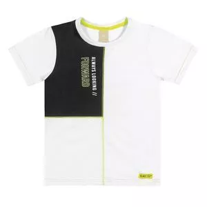 Camiseta Infantil Com Inscrições<BR>- Branca & Preta<BR>- Colorittá
