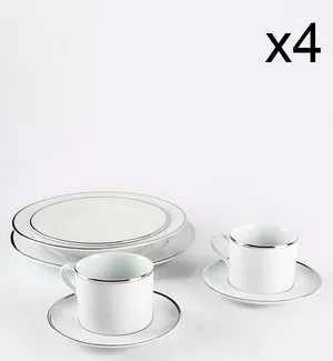 Serviço de Jantar & Chá - Branco - 20pçs