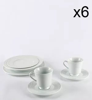 Serviço de Jantar & Chá - Branco - 30pçs