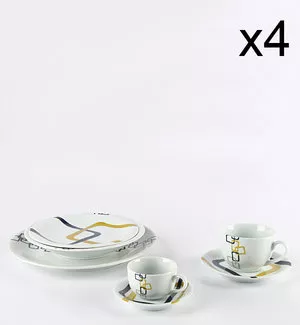 Serviço de Jantar, Chá & Café - Branco - 28pçs