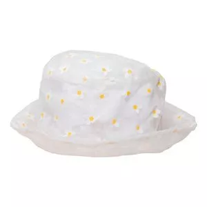 Chapéu Bucket Floral<BR>- Off White & Amarelo<BR>- Gabriela Aquarela