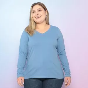 Camiseta Lisa<BR>- Azul Claro<BR>- Basicamente
