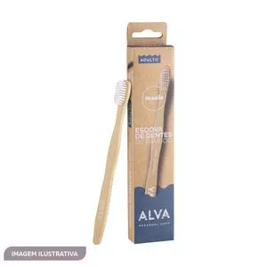 Escova de Dente Adulto Em Bambu<br /> - Alva