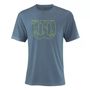 Camiseta Com Logo<BR>- Azul Marinho & Verde Limão