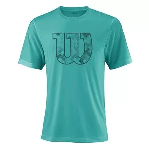 Camiseta Com Logo<BR>- Verde Água & Preta