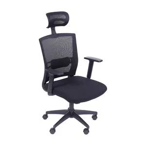 Cadeira Office New Ergon<BR>- Preta<BR>- 123,5x59,5x52cm<BR>- Or Design