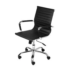 Cadeira Office Com Recortes<BR>- Preta<BR>- 92x61x47cm<BR>- Or Design