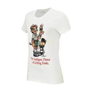 Camiseta Grilling Dads<BR>- Branca & Vermelha