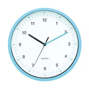 Relógio De Parede<BR>- Azul Claro & Branco<BR>- Ø23cm<BR>- Mai Home