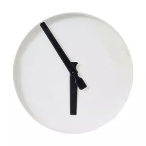 Relógio De Parede<BR>- Off White & Preto<BR>- 5xØ25cm<BR>- Mai Home
