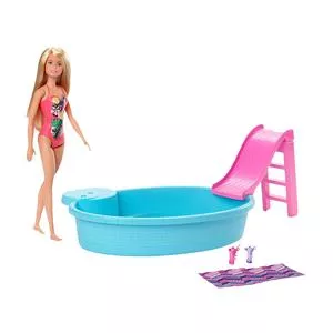 Barbie® Estate Com Piscina<BR>- 32x32,5x7cm<BR>- Mattel