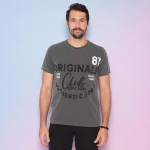 Camiseta Estonada<BR>- Preta & Branca<BR>- Polo Club