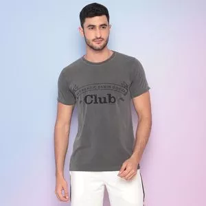 Camiseta Estonada<BR>- Preta<BR>- Polo Club