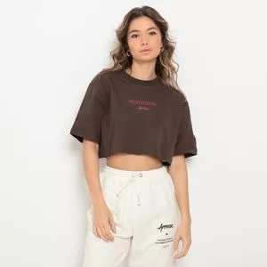 Cropped Approve®<BR>- Marrom Escuro & Pink