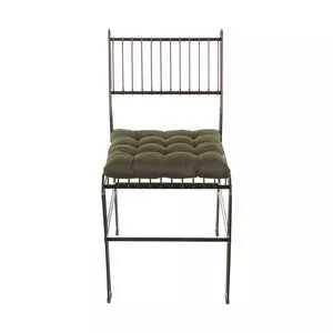 Cadeira Niva<BR>- Preta & Verde Militar<BR>- 83x52x41cm<BR>- Metaltru