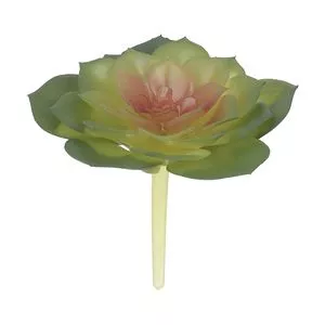 Planta Suculenta Artificial<BR>- Verde & Rosa<BR>- 9cm