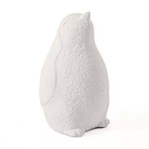 Escultura De Pinguim<BR>- Branca<BR>- 13x8x7cm