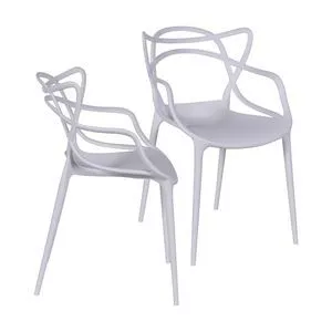 Jogo De Cadeiras Solna<BR>- Branco<BR>- 2Pçs<BR>- Or Design