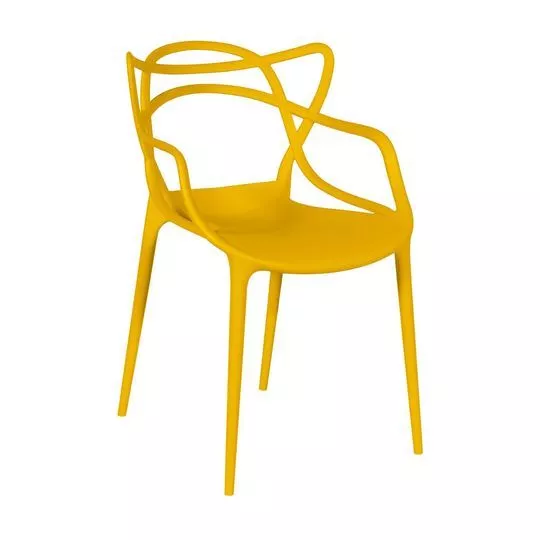 Cadeira Solna- Amarela- 83,5x54x43cm- Or Design