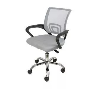 Cadeira Office Tok<BR>- Cinza & Prateada<BR>- 93x60x59,5cm<BR>- Or Design