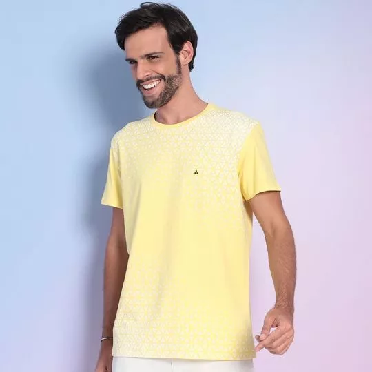 Camiseta Geométrica- Amarela & Off White