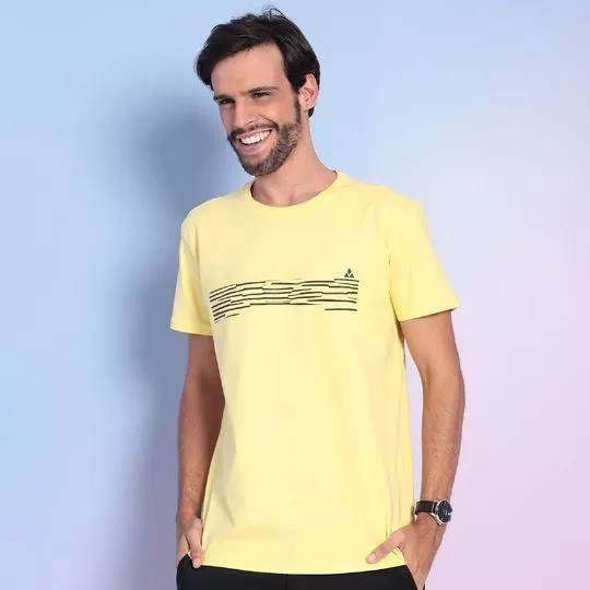 Camiseta Abstrata- Amarela & Preta