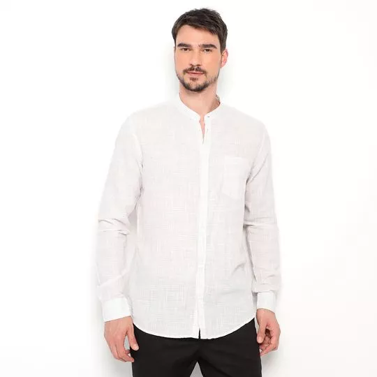 Camisa Quadriculada- Off White