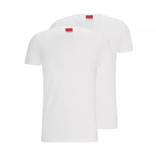 Kit De Camisetas- Branco- 2Pçs
