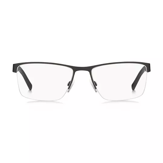 Armação Retangular Para Óculos De Grau- Preta- Tommy Hilfiger