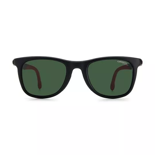 Óculos De Sol Arredondado- Verde Escuro & Preto- Carrera