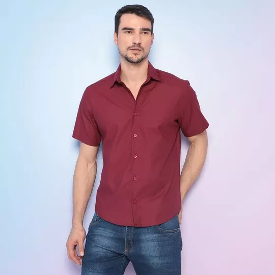Camisa Lisa- Bordô