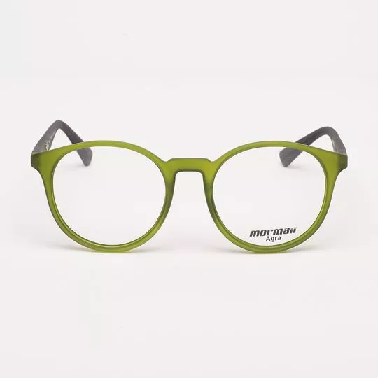 Armação Redonda Para Óculos De Grau- Verde Claro & Cinza- Mormaii
